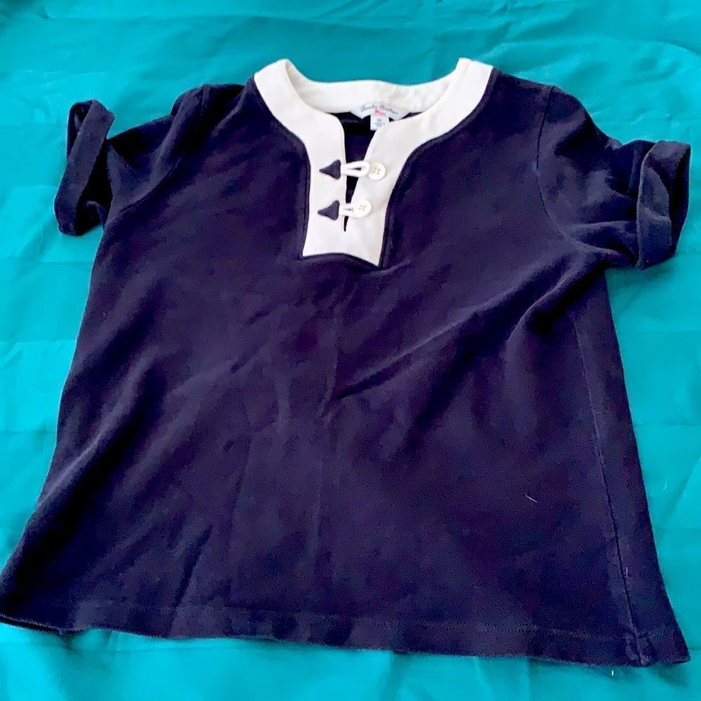 Brooks Brothers Navy Blue Short Sleeve Tee - Picture 2 of 3